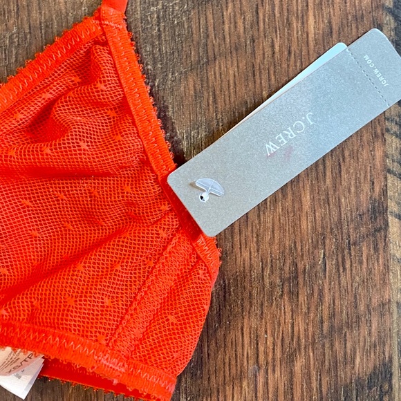 J.CREW Point D'Esprit French Bralette Orange - NWT - Picture 3 of 6